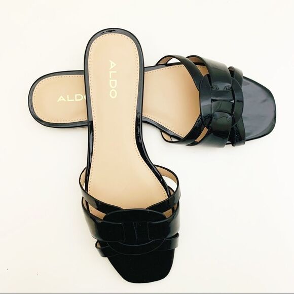 ALDO Astirassa Slide Sandals, Black Size 6.5 - Picture 1 of 13